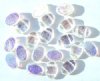 20 9x13mm Two Hole Crystal AB Faceted Flat Ovals